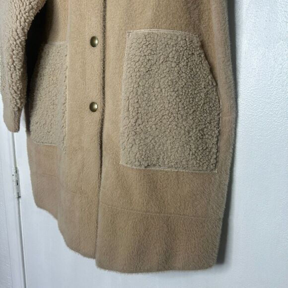 Anthropologie Boundless North Snowbound Shearling Sherpa Coat Jacket Large - Picture 4 of 9